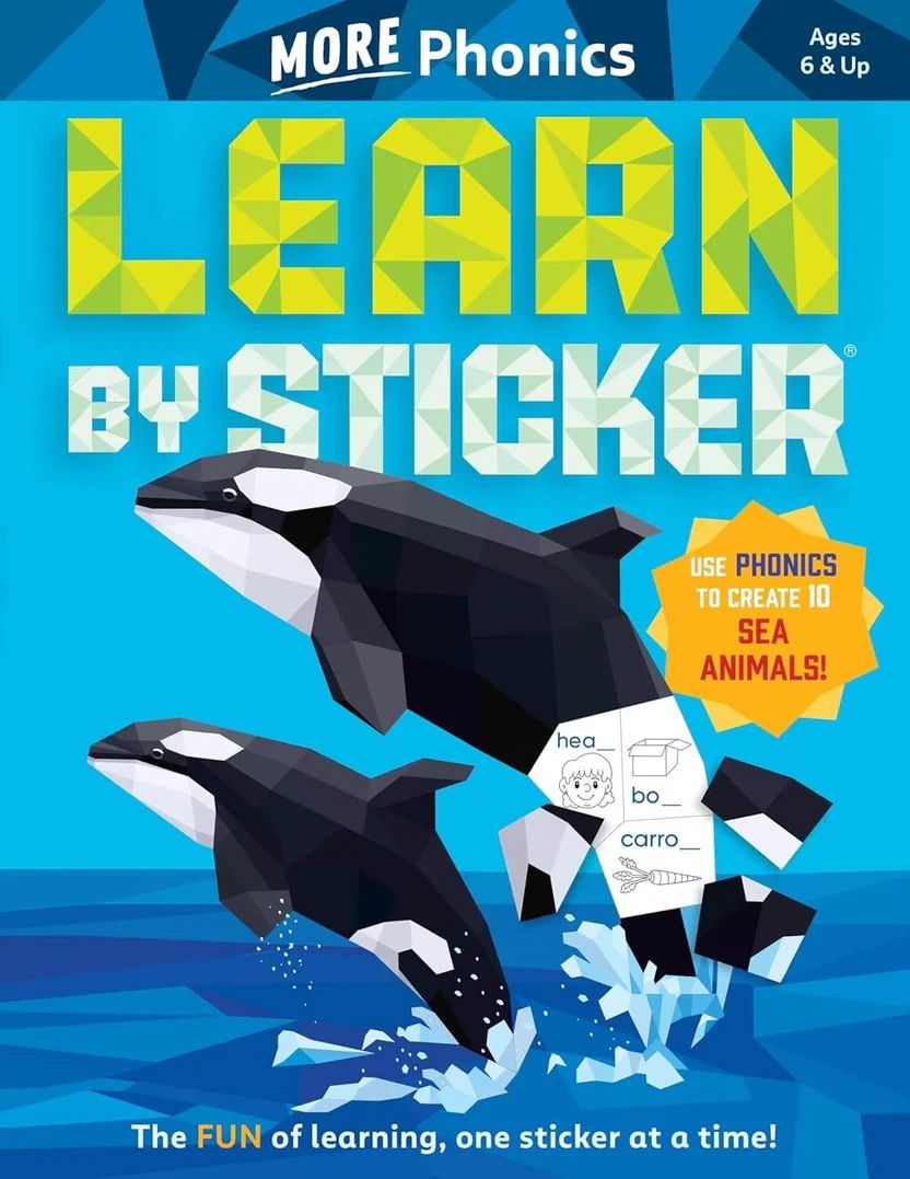Learn by sticker use phonics to create 10 sea animals