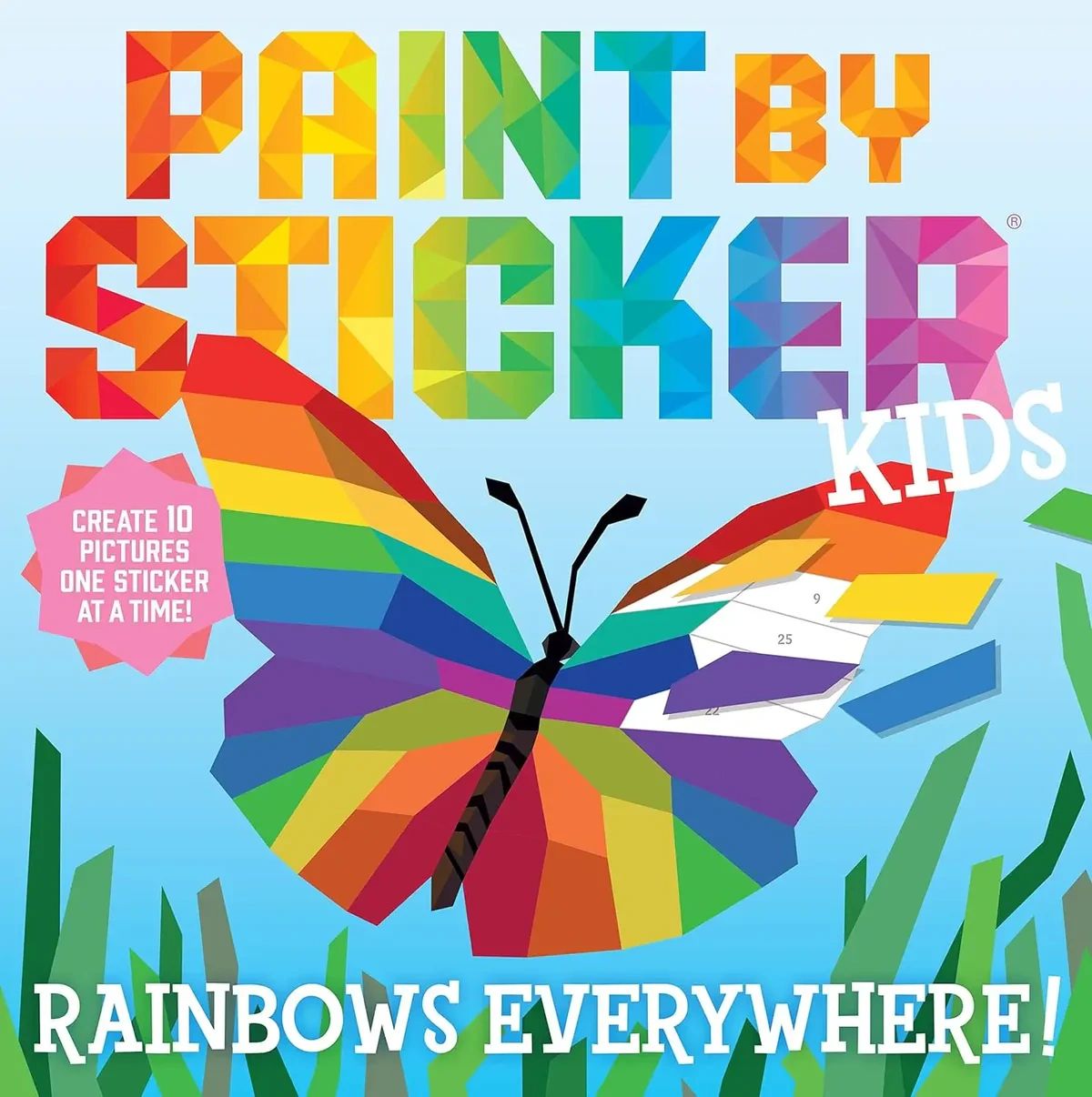 Paint by sticker kids rainbows everywhere